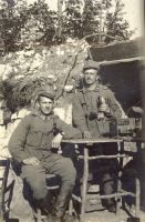 Monte Cimone West, Telefon der MGK II mit Korporal Ortner Ludwig und Infantrist Gruber Martin 24.8.1917